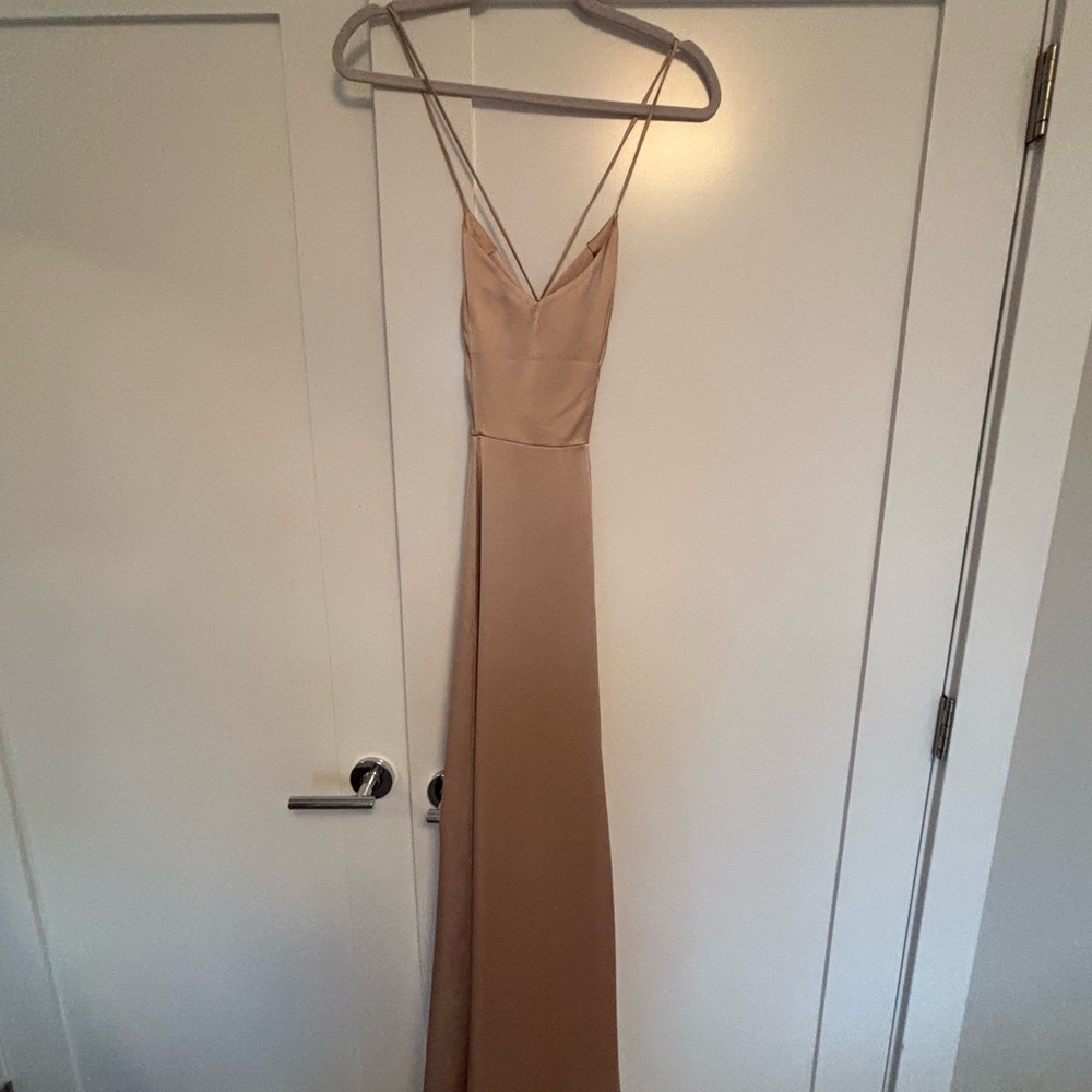 Godshaw Goddess Gown ~ Champagne Luxe Satin M